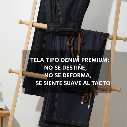 [Llevá 3 Pagá 2] Jean Femenino Aline Wide Leg con Cintura Elástica y Caída Moderna (¡Look moderno y casual!)