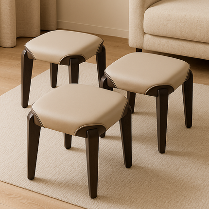 [Llevá 4 Pagá 3] Banquetas de Cuero Legítimo Acolchonadas con Diseño Moderno y Elegante