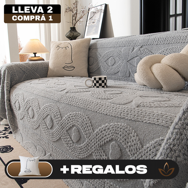 [Llevá 2 Pagá 1] Funda para Sofá Completa en Algodón +2 Regalos: Fundas para Almohadones