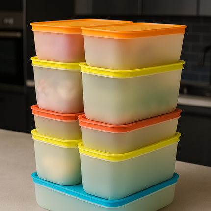 Kit de 13 Tuppers Herméticos con Tapa Antifugas Resistente al Congelador y al Microondas [Últimas Unidades]