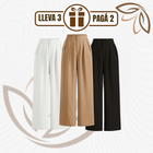 [Llevá 3 Pagá 2] Pantalón Femenino en Seda Hielo y Poliéster Selina Confort y Elasticidad Premium