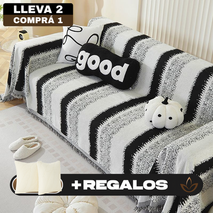 [Llevá 2 Pagá 1] Funda para Sofá Encanto en Algodón y Poliéster +REGALOS: 2 Almohadones