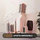 Cepillo Secador y Alisador BeautyHair 5 en 1 Bivolt Rose (¡Cabello liso y seco en menos de 10 minutos!) +REGALOS: Aceite Capilar y Sérum Anti Frizz