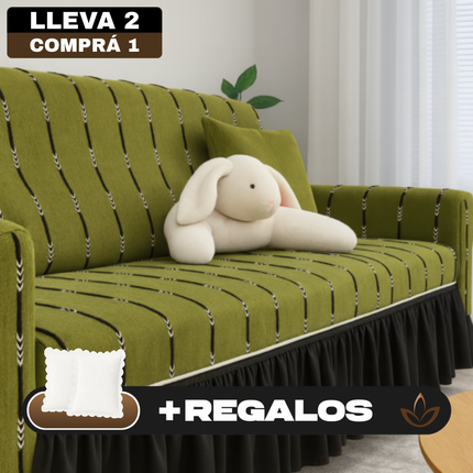 [Llevá 2 Pagá 1] Funda para Sofá Olivia Completa en Algodón +2 Regalos: Fundas para Almohadones