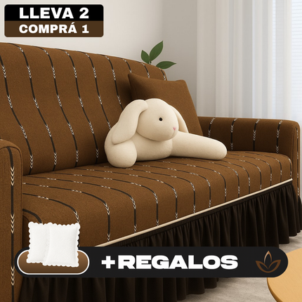 [Llevá 2 Pagá 1] Funda para Sofá Olivia Completa en Algodón +2 Regalos: Fundas para Almohadones