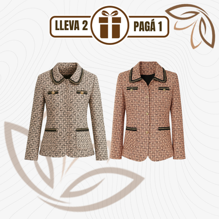 [Llevá 2 Pagá 1] Blazer Femenino Isabella en Tweed Premium (¡Elegancia Atemporal y Terminación Sofisticada!)